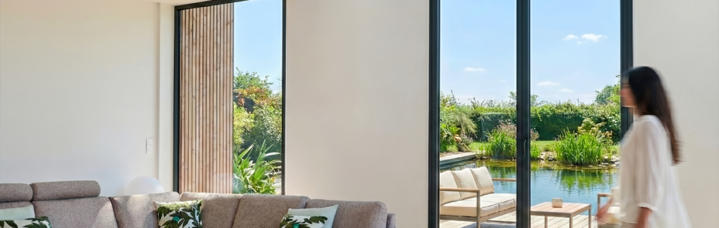 K-LINE Aluminium Terrassentür Innenansicht